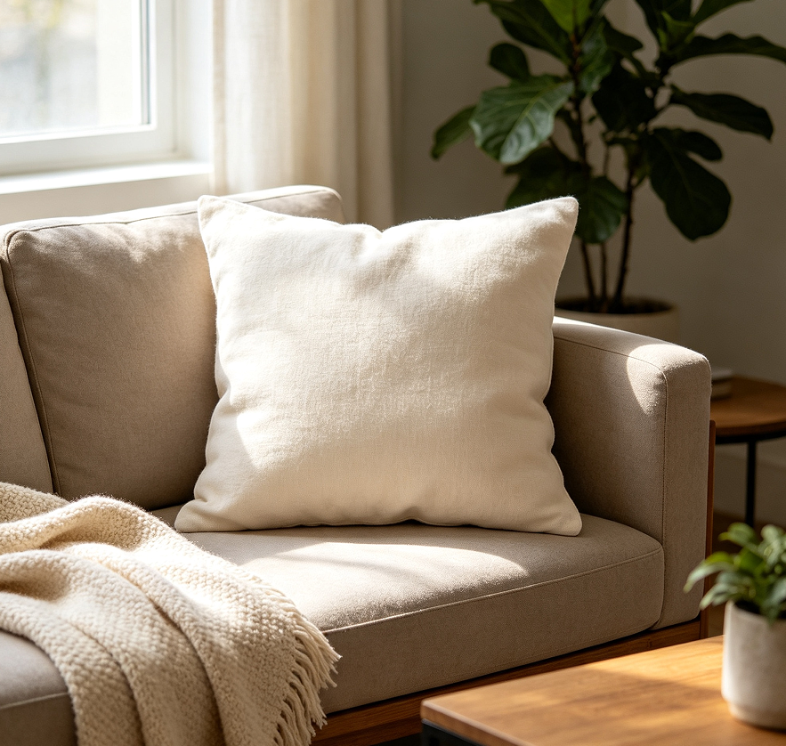 Soft Cotton Decorative Pillow Cover With Insert