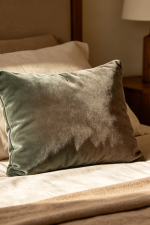 Velvet Accent Pillow With Soft Filled Insert